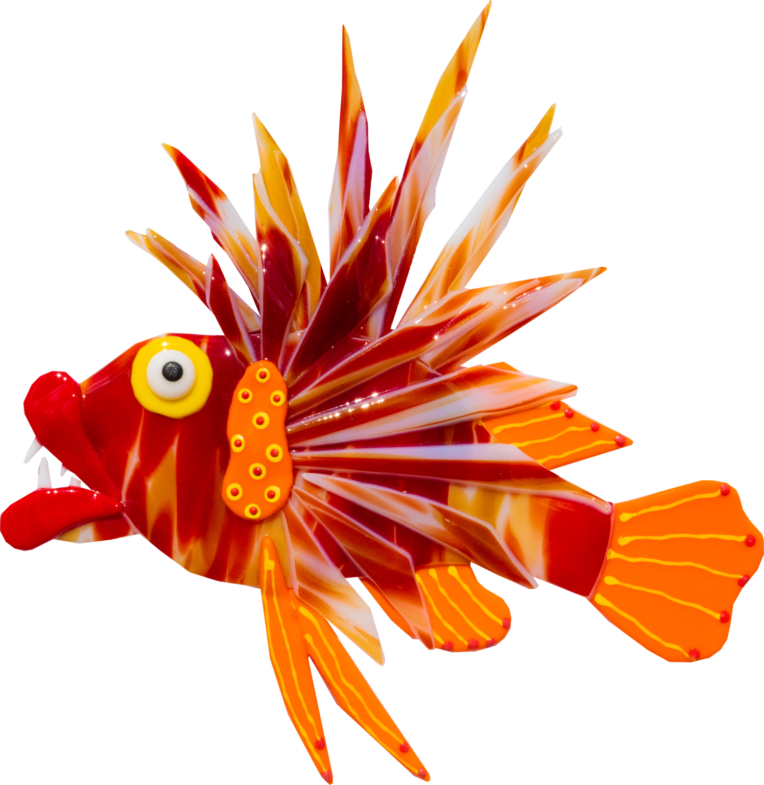 Lion Fish – Small – Limited Edition – Charlene Heilman Fused-Glass Art